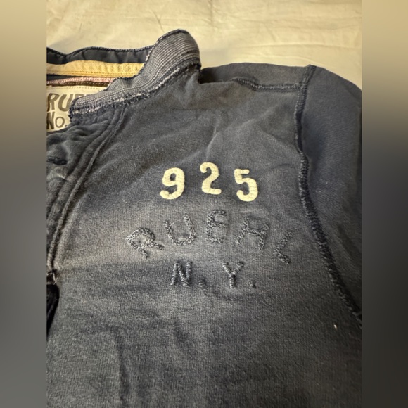 Vintage RUEHL No. 925 Navy Long-Sleeve Henley - Picture 2 of 8